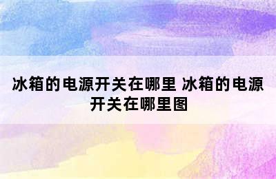 冰箱的电源开关在哪里 冰箱的电源开关在哪里图